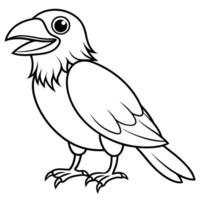 Common Raven bird smiles icon vector
