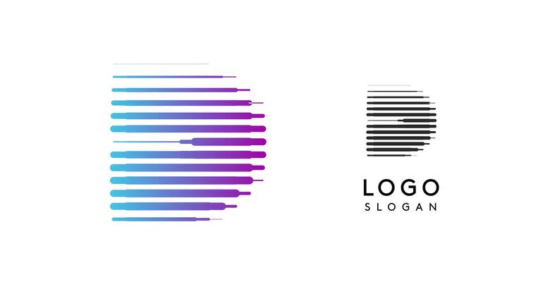 Heavy futuristic tech-inspired letter D, dynamic gradient logo, bold space letter for impactful modern branding, innovative logo, contemporary design, cutting-edge typography. monogram