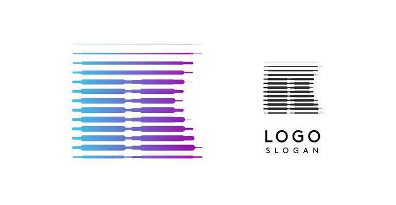 Heavy futuristic tech-inspired letter K, dynamic gradient logo, bold space letter for impactful modern branding, innovative logo, contemporary design, cutting-edge typography. monogram