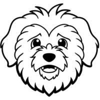 Coton De Tulear dog cries icon vector