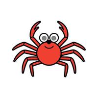 Crab Spider swims icon vector