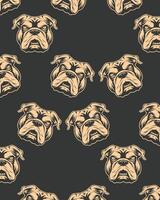 pittbull dog animal pattern background layout banner backdrop print art editable vector