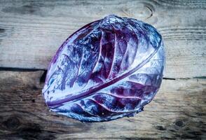 Red cabbage flat lay photo