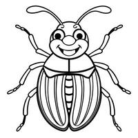 Cucumber Beetle bug dancing icon vector