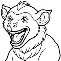 Cuscus monkey laughs icon vector