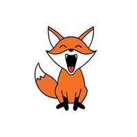Cross Fox screams icon vector