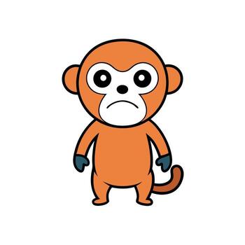 cuscús mono enojado icono vector
