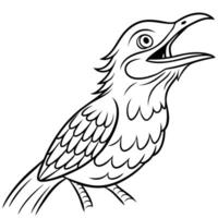 Curlew bird sleeps icon vector