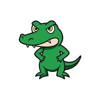 Crocodile Monitor angry icon vector