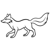 Cross Fox runs icon vector