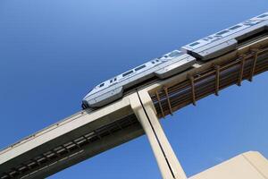 Close-up of a bridge as an architectural detail of road construction in Israel. photo