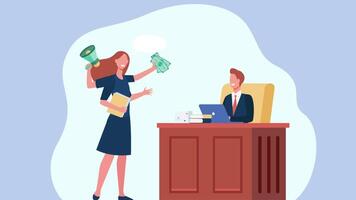 Financial Administration Concept 2D Cartoon Animation video