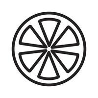 Citrus, lemon, lime, orange, tangerine slice icon vector