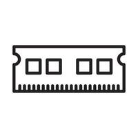 memory, ram icon vector