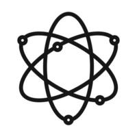 Atom scientific icon set vector