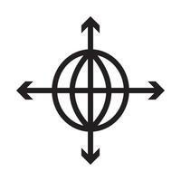 Globalization icon set vector