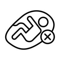 Abortion of fetus icon linear logo mark in black and white vector