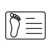 Birth certification icon linear logo mark in black and white vector