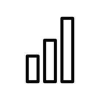 Chart icon outline collection in black and on white background vector