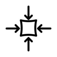 Compact size icon linear logo mark in black and white vector