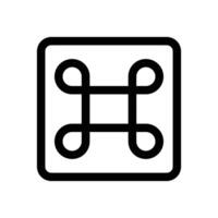 Cmd or command icon linear logo mark in black and white vector