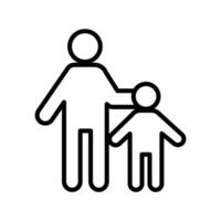 Guardian icon linear logo mark in black and white vector