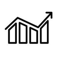 Increase chart icon vector
