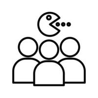 Multi Game player icon linear logo mark in black and white vector