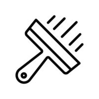Plastering process icon linear logo mark in black and white vector