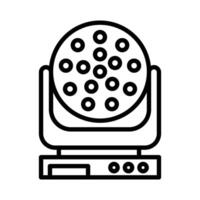 laser lamp icon linear logo mark in black and white vector