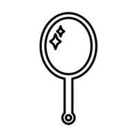 mirror Icon linear logo mark in black and white vector