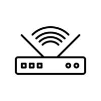 router icon outline collection in black and on white background vector