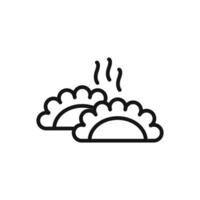 dumplings icon set vector