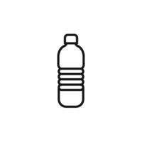 Bottle icon outline collection in black and on white background vector