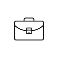 Briefcase icon outline collection in black and on white background vector