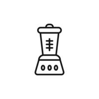 Blender icon outline collection in black and on white background vector