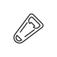 Bottle opener icon outline collection in black and on white background vector
