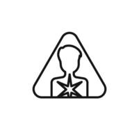 Carcinogen icon outline collection in black and on white background vector