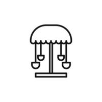 Carousel icon outline collection in black and on white background vector