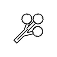 Celery icon outline collection in black and on white background vector