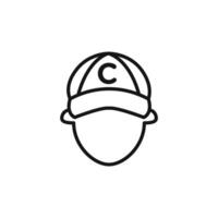 Coach icon outline collection in black and on white background vector