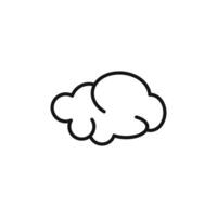 Cloud icon outline collection in black and on white background vector