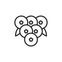 Cranberry icon outline collection in black and on white background vector