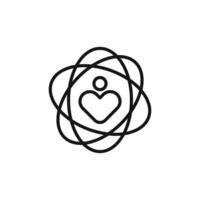 Core Values icon outline collection in black and on white background vector