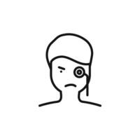 Curiosity icon outline collection in black and on white background vector