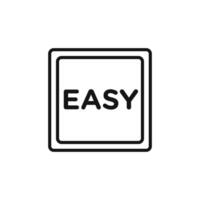 Easy icon outline collection in black and on white background vector