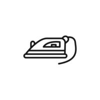 Electric Iron icon outline collection in black and on white background vector