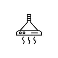 Extractor Hood icon outline collection in black and on white background vector