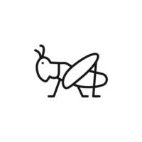 Grasshopper icon set vector