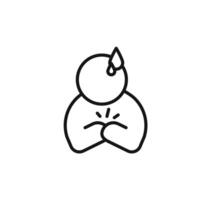 Heart attack icon outline collection in black and on white background vector